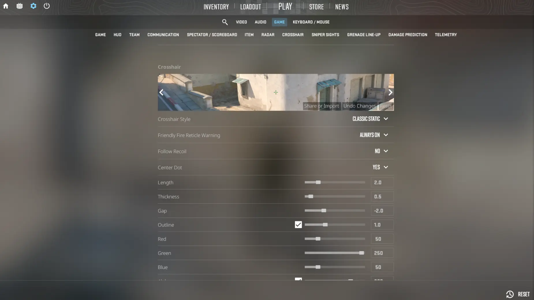 تنظیمات گیم پلی در بازی cs2 CS2 Game Settings